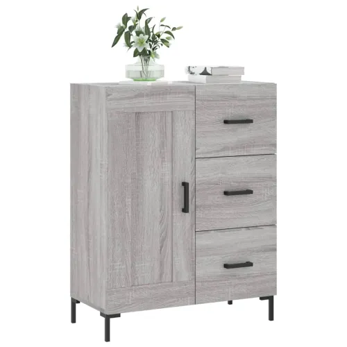 Komoda boja hrasta sonome 69,5 x 34 x 90 cm konstruirano drvo - Sivi hrast sonoma Cijena