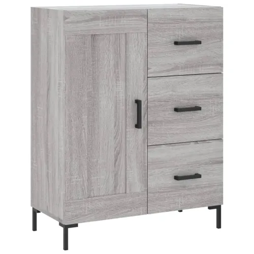 Komoda boja hrasta sonome 69,5 x 34 x 90 cm konstruirano drvo - Sivi hrast sonoma Cijena