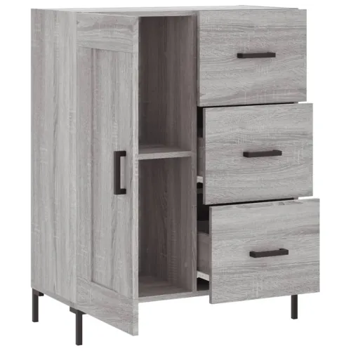 Komoda boja hrasta sonome 69,5 x 34 x 90 cm konstruirano drvo - Sivi hrast sonoma Cijena
