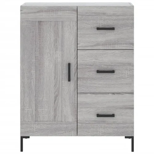 Komoda boja hrasta sonome 69,5 x 34 x 90 cm konstruirano drvo - Sivi hrast sonoma Cijena