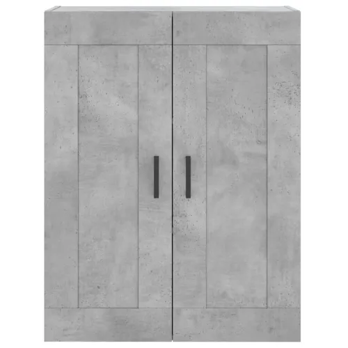Visoka komoda siva betona 69,5x34x180 cm od konstruiranog drva - Beton siva 1 2 vrata 2 ladice Cijena