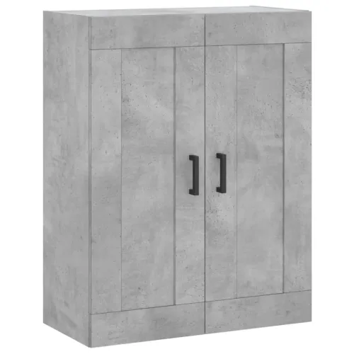 Visoka komoda siva betona 69,5x34x180 cm od konstruiranog drva - Beton siva 1 2 vrata 2 ladice Cijena