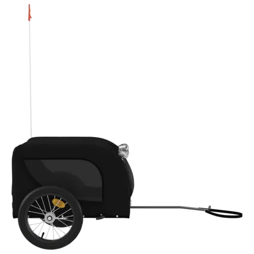Prikolica za bicikl za ljubimce crna od tkanine i željeza - Crna 124 x 65 x 66 cm Cijena