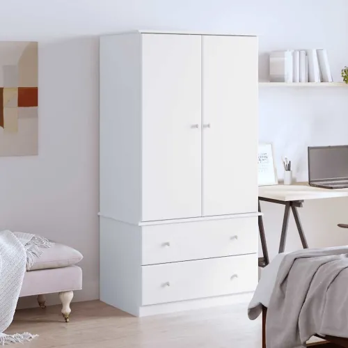 Ormar ALTA bijeli 90 x 55 x 170 cm od masivne borovine - Bijela 1 1 Bijela Cijena