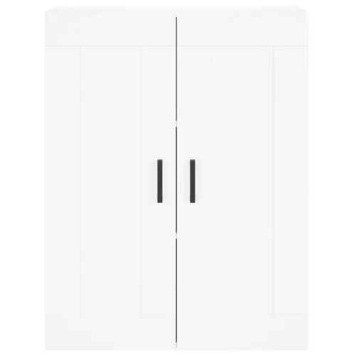 Visoka komoda bijela 69,5x34x180 cm konstruirano drvo - Bijela 1 1 drvena vrata 3 ladice Cijena