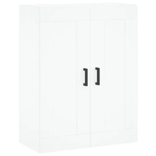 Visoka komoda bijela 69,5x34x180 cm konstruirano drvo - Bijela 1 1 drvena vrata 3 ladice Cijena