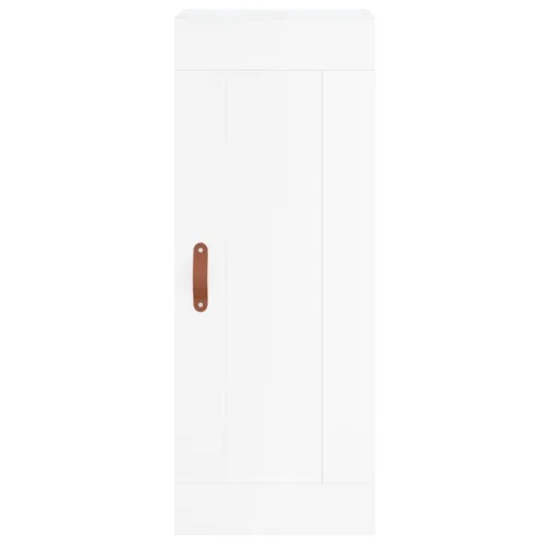 Visoka komoda sjajna bijela 34,5x34x180 cm konstruirano drvo - Visoko sjajno bijela 1 2 ladice 2 police Cijena