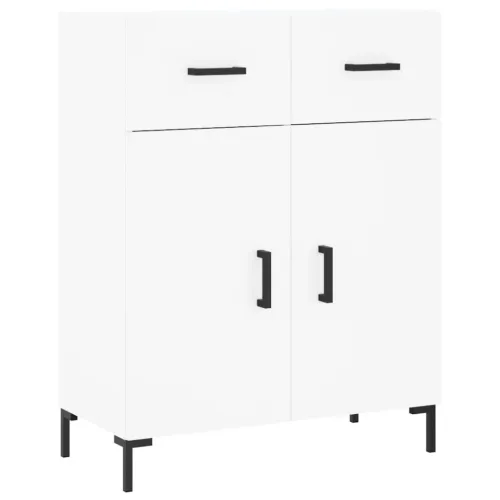 Visoka komoda bijela 69,5x34x180 cm konstruirano drvo - Bijela 1 2 vrata 2 ladice Cijena