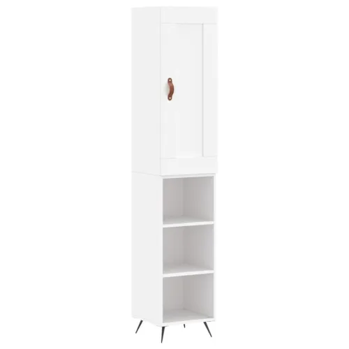 Visoka komoda bijeli 34,5x34x180 cm od konstruiranog drva - Bijela 1 3 police Cijena