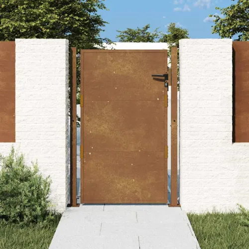 Dvorišna vrata - Vrtna vrata 100x125 cm Corten čelik - 100 x 125 cm 100 x 125 cm Rđa Cijena
