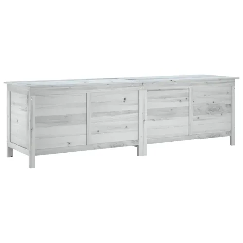 Vrtna kutija za pohranu bijela 198,5x50x56,5cm masivna jelovina - Bijela 198.5 x 50 x 56.5 cm Bijela 198.5 x 50 x 56.5 cm Cijena