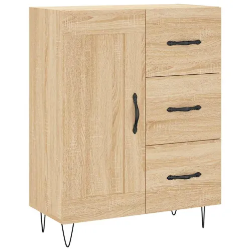 Visoka komoda hrasta sonome 69,5x34x180cm od konstruiranog drva - sonoma hrast 1 1 drvena vrata 3 ladice Sonoma hrast Cijena