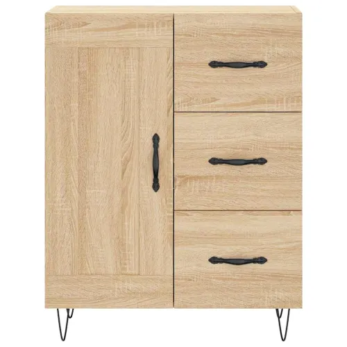 Visoka komoda hrasta sonome 69,5x34x180cm od konstruiranog drva - sonoma hrast 1 1 drvena vrata 3 ladice Sonoma hrast Cijena