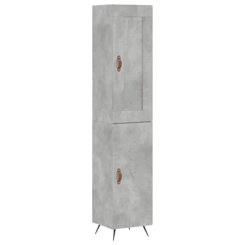 Visoka komoda siva betona 34,5x34x180 cm od konstruiranog drva - Beton siva 1 1 vrata Cijena