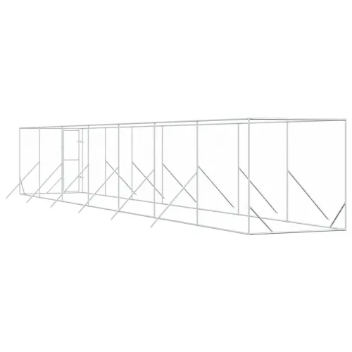 Vanjski kavez za pse srebrni 2 x 14 x 2 m od pocinčanog čelika - 2 x 14 x 2 m Cijena