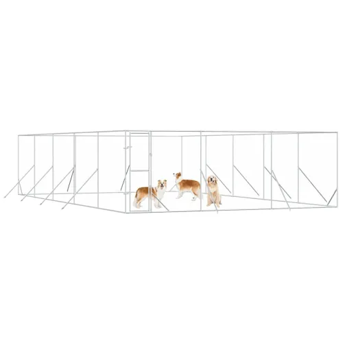 Vanjski kavez za pse srebrni 6 x 10 x 2 m od pocinčanog čelika - 6 x 10 x 2 m Cijena
