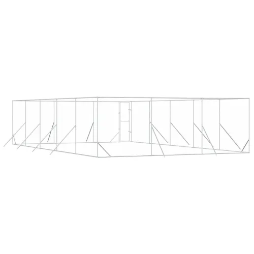 Vanjski kavez za pse srebrni 6 x 10 x 2 m od pocinčanog čelika - 6 x 10 x 2 m Cijena