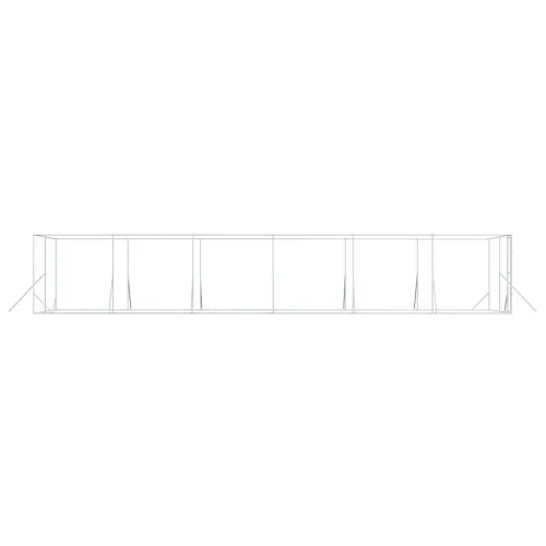 Vanjski kavez za pse srebrni 4 x 12 x 2 m od pocinčanog čelika - 4 x 12 x 2 m Cijena