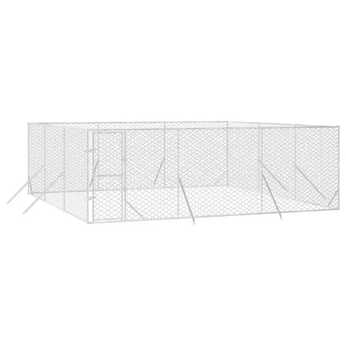 Vanjski kavez za pse srebrni 6 x 6 x 2 m od pocinčanog čelika - 6 x 6 x 2 m Cijena