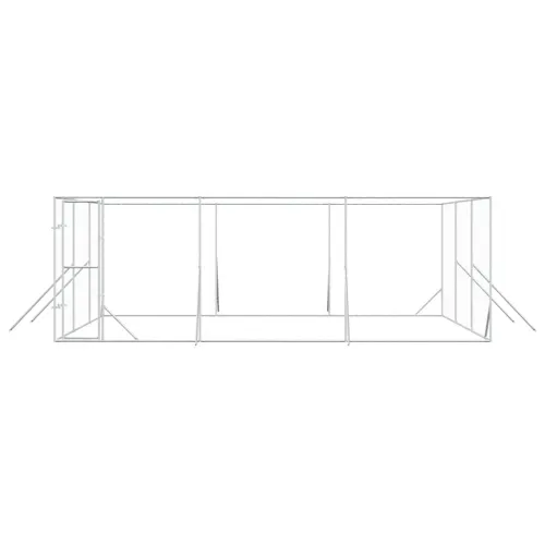 Vanjski kavez za pse srebrni 6 x 6 x 2 m od pocinčanog čelika - 6 x 6 x 2 m Cijena