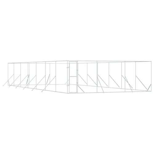 Vanjski kavez za pse srebrni 6 x 14 x 2 m od pocinčanog čelika - 6 x 14 x 2 m Cijena
