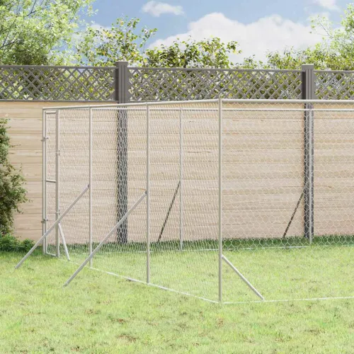 Vanjski kavez za pse srebrni 6 x 14 x 2 m od pocinčanog čelika - 6 x 14 x 2 m Cijena