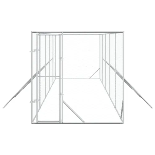 Vanjski kavez za pse srebrni 2 x 10 x 2 m od pocinčanog čelika - 2 x 10 x 2 m Cijena