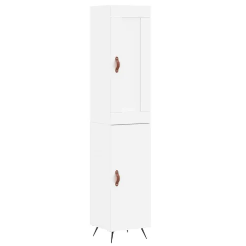 Visoka komoda bijeli 34,5x34x180 cm od konstruiranog drva - Bijela 1 1 vrata Cijena