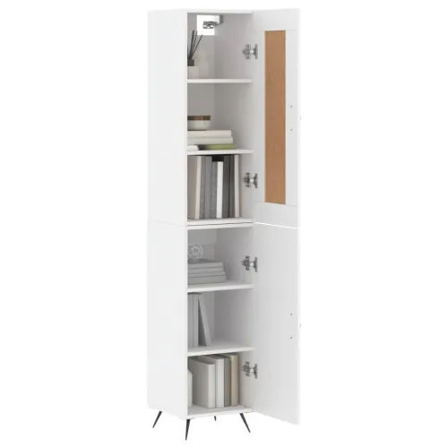 Visoka komoda bijeli 34,5x34x180 cm od konstruiranog drva - Bijela 1 1 vrata Cijena