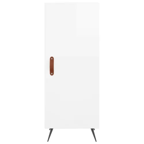 Visoka komoda sjajna bijela 34,5x34x180 cm konstruirano drvo - Visoko sjajno bijela 1 1 vrata Cijena
