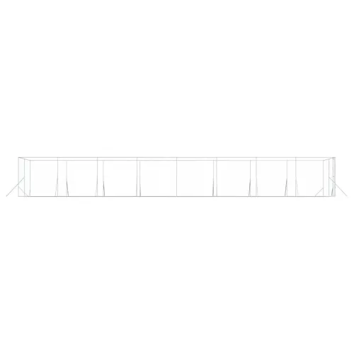Vanjski kavez za pse srebrni 4 x 16 x 2 m od pocinčanog čelika - 4 x 16 x 2 m Cijena