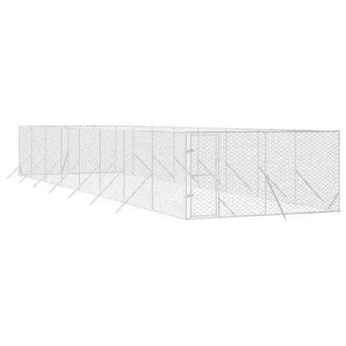 Vanjski kavez za pse srebrni 4 x 16 x 2 m od pocinčanog čelika - 4 x 16 x 2 m Cijena