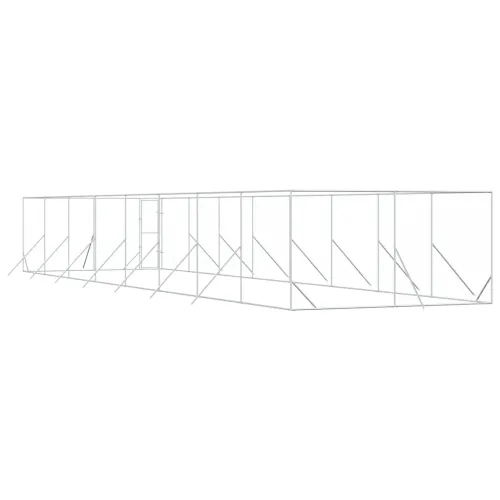 Vanjski kavez za pse srebrni 4 x 16 x 2 m od pocinčanog čelika - 4 x 16 x 2 m Cijena