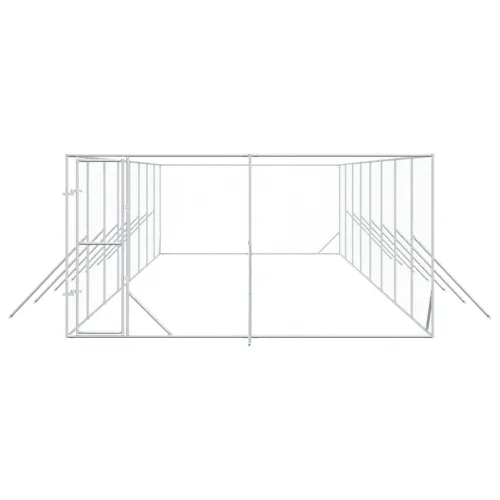 Vanjski kavez za pse srebrni 4 x 16 x 2 m od pocinčanog čelika - 4 x 16 x 2 m Cijena