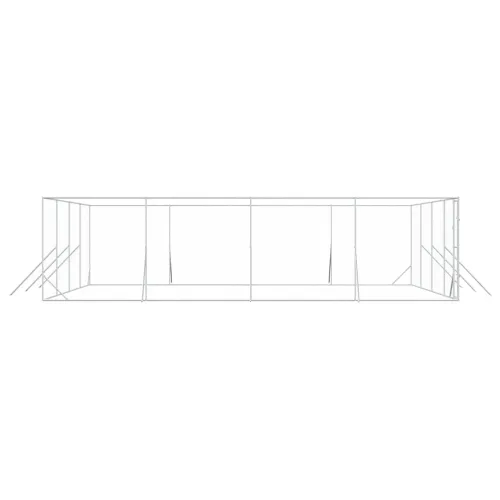 Vanjski kavez za pse srebrni 8 x 8 x 2 m od pocinčanog čelika - 8 x 8 x 2 m Cijena