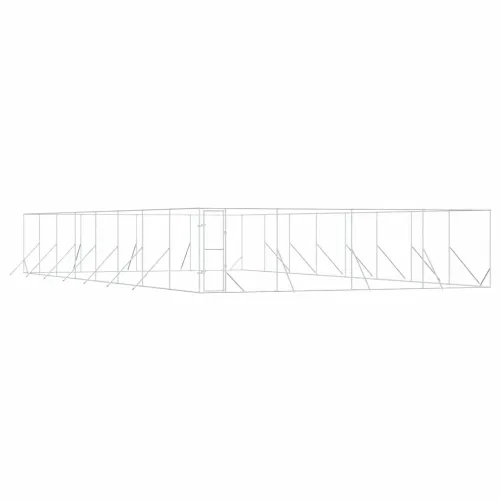 Vanjski kavez za pse srebrni 8 x 16 x 2 m od pocinčanog čelika - 8 x 16 x 2 m Cijena
