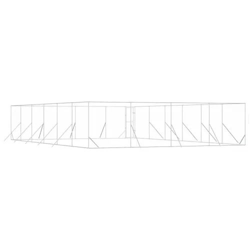Vanjski kavez za pse srebrni 8 x 12 x 2 m od pocinčanog čelika - 8 x 12 x 2 m Cijena