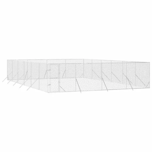 Vanjski kavez za pse srebrni 8 x 12 x 2 m od pocinčanog čelika - 8 x 12 x 2 m Cijena
