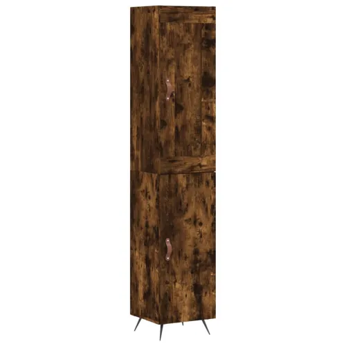 Visoka komoda dimljeni hrast 34,5x34x180cm konstruiranog drva - Dimljeni hrast 1 1 vrata Cijena