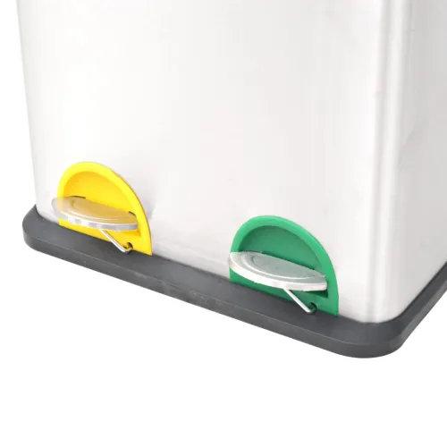 Reciklažna kanta za smeće s papučicama nehrđajući čelik 36 L - 2 x 18 l Cijena
