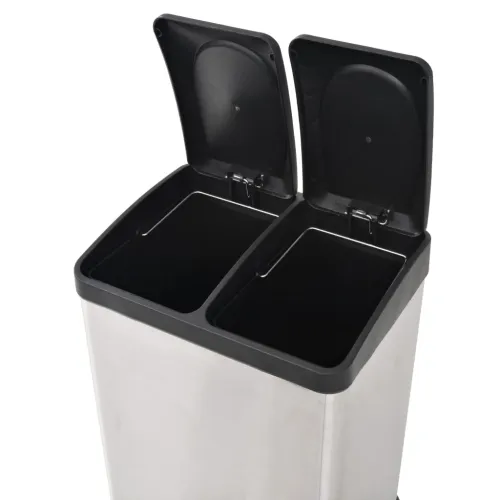 Reciklažna kanta za smeće s papučicama nehrđajući čelik 36 L - 2 x 18 l Cijena