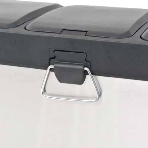 Reciklažna kanta za smeće s papučicama nehrđajući čelik 24 L - 3 x 8 l Cijena
