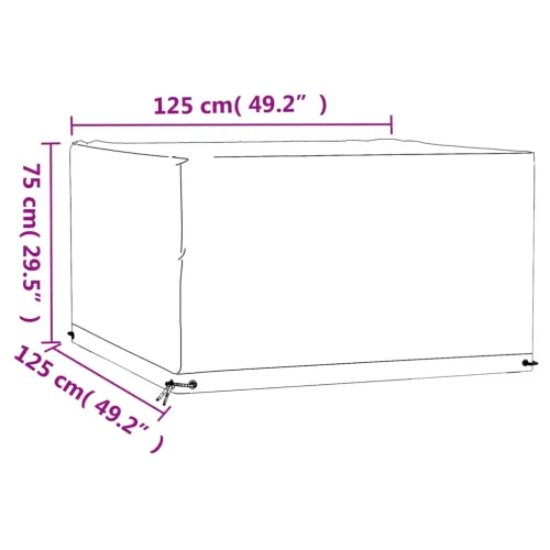 Navlake za vrtni namještaj 2 kom 8 ušica 125x125x75cm kvadratne - 125 x 125 x 75 cm 2 Cijena