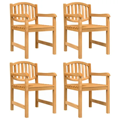 Vrtne stolice 4 kom 58 x 59 x 88 cm od masivne tikovine - 4 Cijena