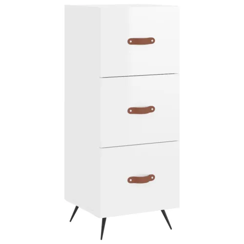 Visoka komoda sjajna bijela 34,5x34x180 cm konstruirano drvo - Visoko sjajno bijela 1 3 ladice Cijena