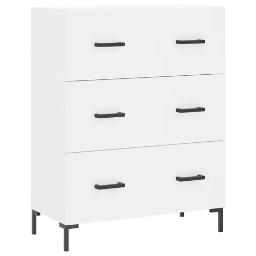 Visoka komoda bijela 69,5x34x180 cm konstruirano drvo - Bijela 1 3 ladice Cijena