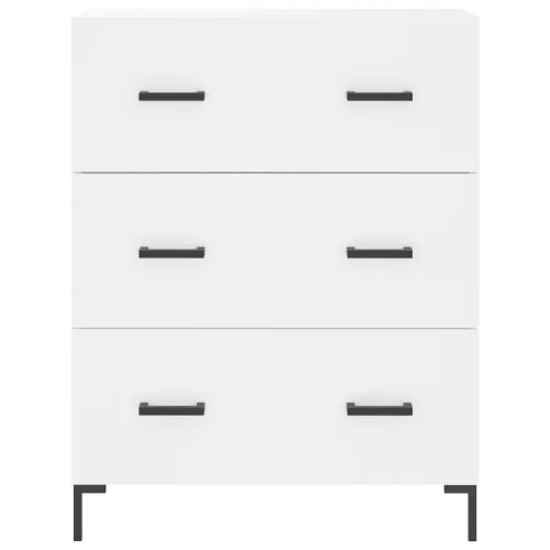Visoka komoda bijela 69,5x34x180 cm konstruirano drvo - Bijela 1 3 ladice Cijena