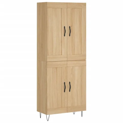 Visoka komoda hrasta sonome 69,5x34x180cm od konstruiranog drva - sonoma hrast 1 2 drvena vrata Sonoma hrast Cijena