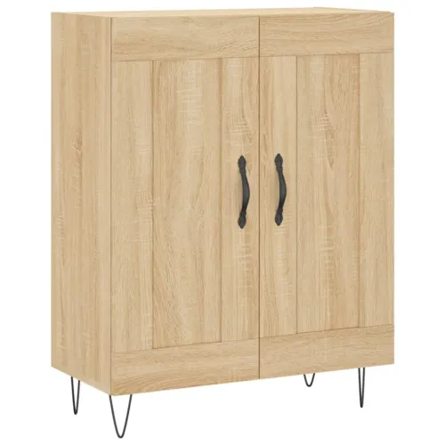 Visoka komoda hrasta sonome 69,5x34x180cm od konstruiranog drva - sonoma hrast 1 2 drvena vrata Sonoma hrast Cijena