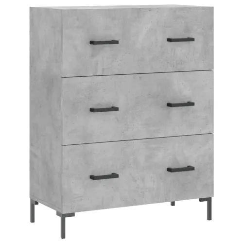 Visoka komoda siva betona 69,5x34x180 cm od konstruiranog drva - Beton siva 1 3 ladice Cijena